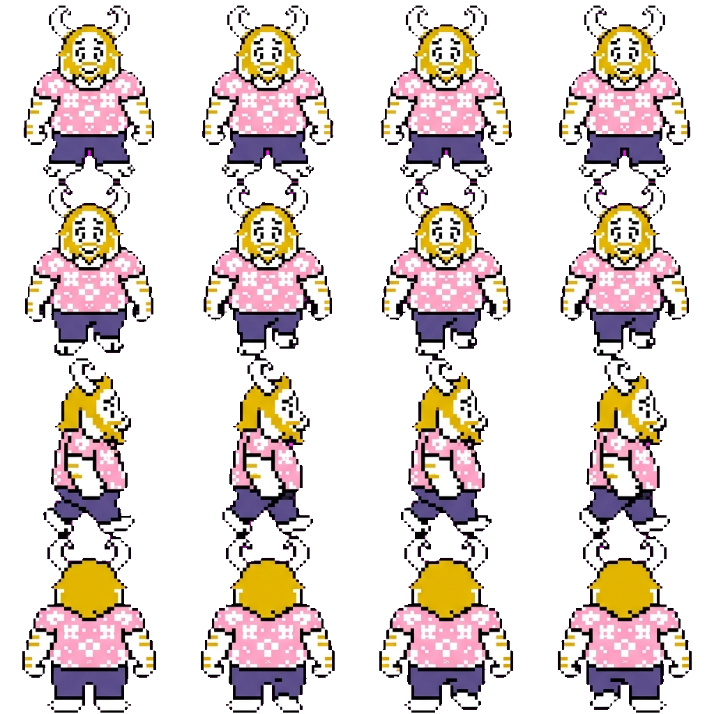 Asgore Dreemurr movement sprite