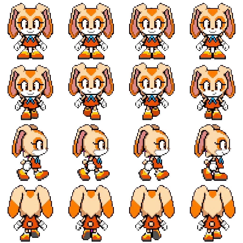 Cream The Rabbit movement sprite