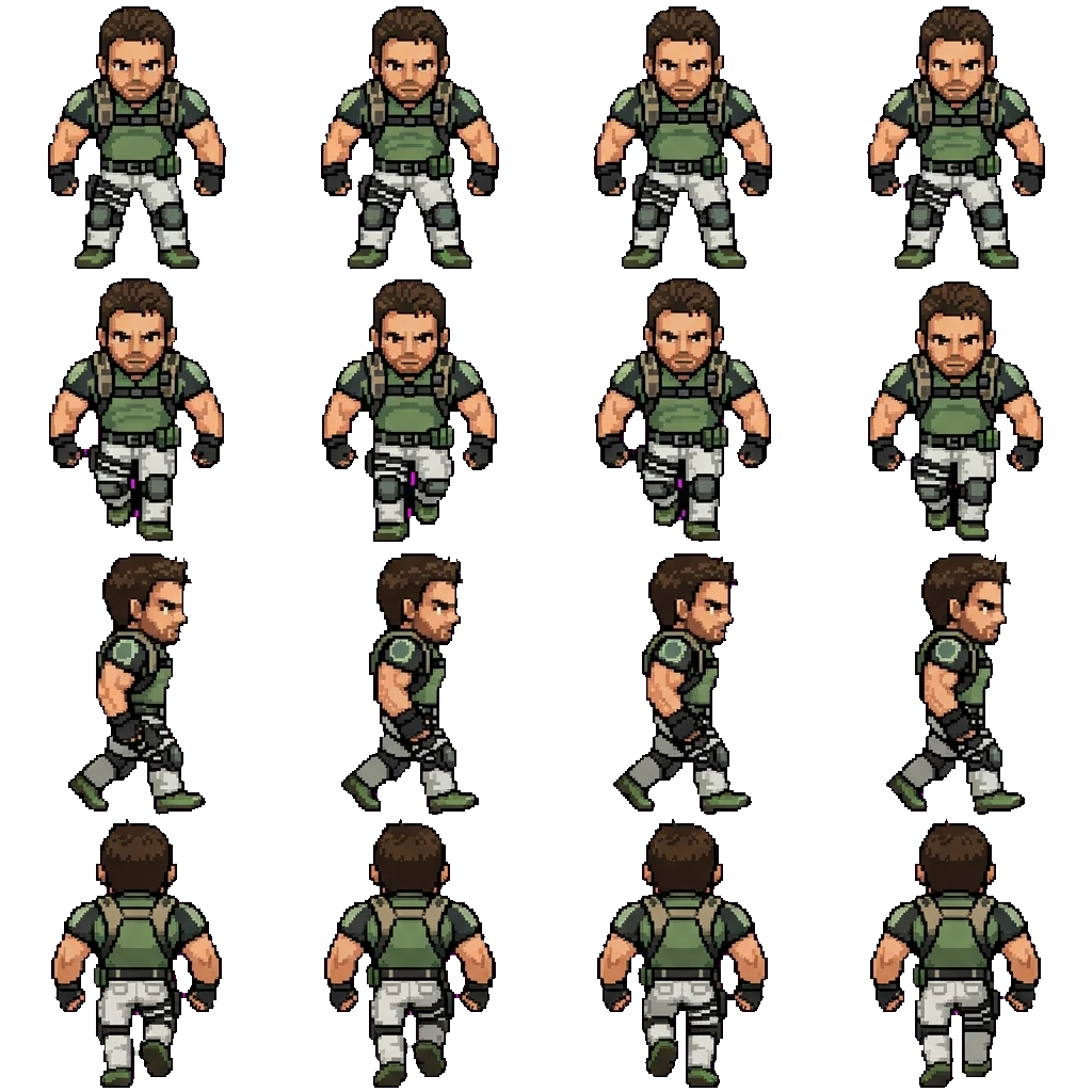Chris Redfield movement sprite