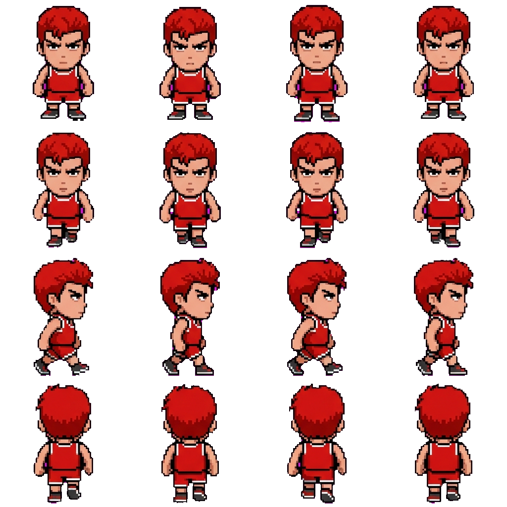 Hanamichi Sakuragi movement sprite