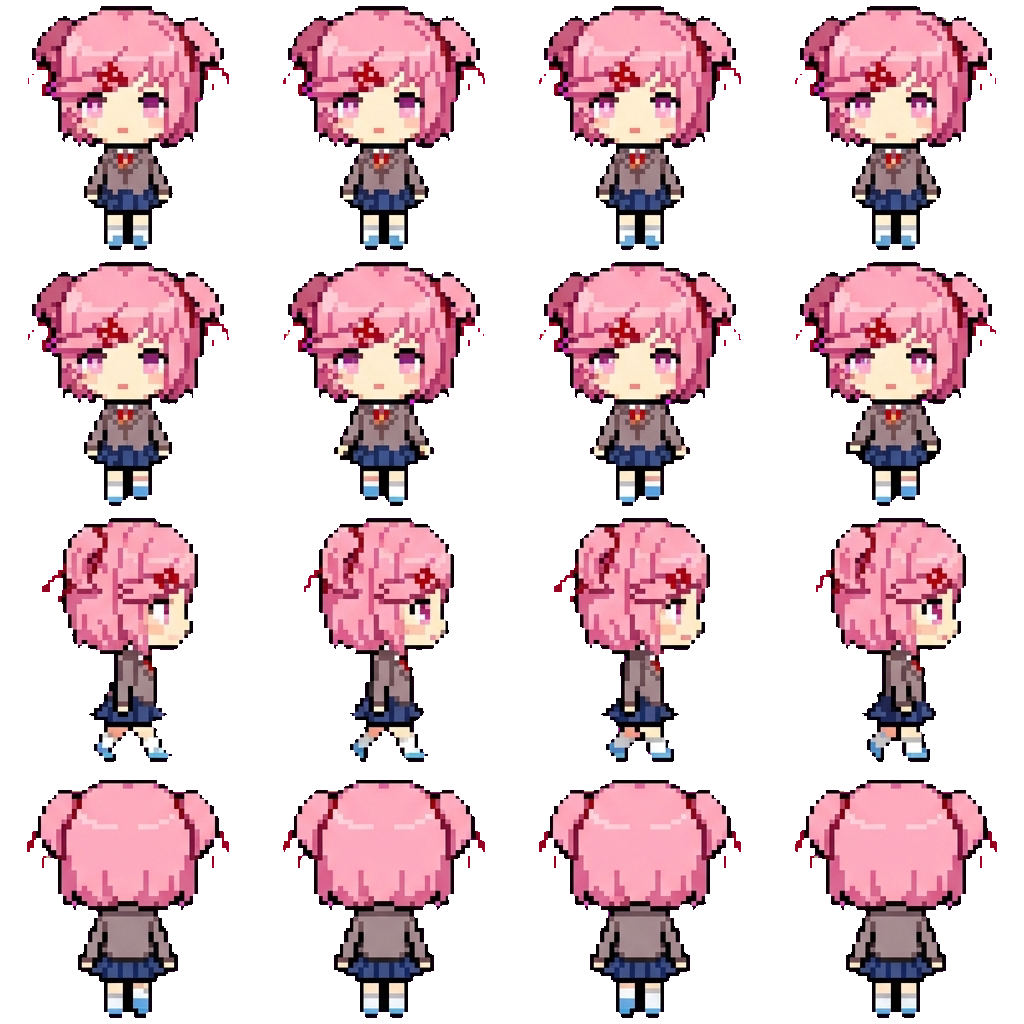 Natsuki movement sprite