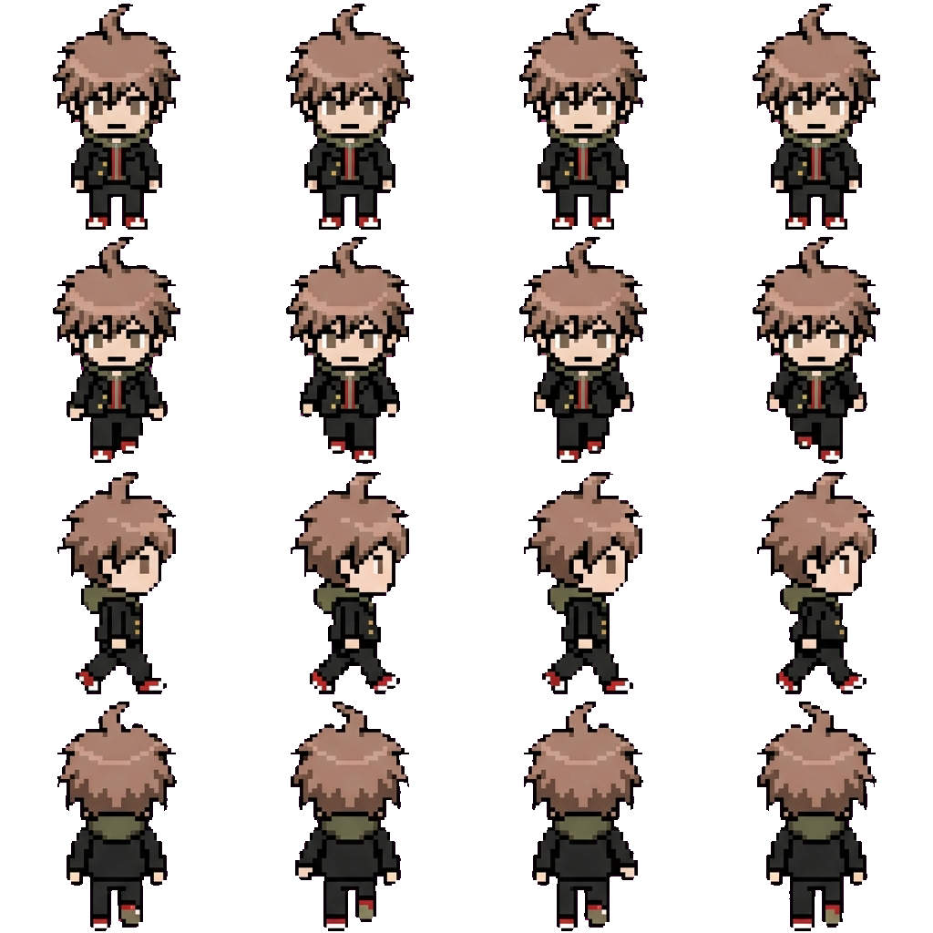 Makoto Naegi movement sprite