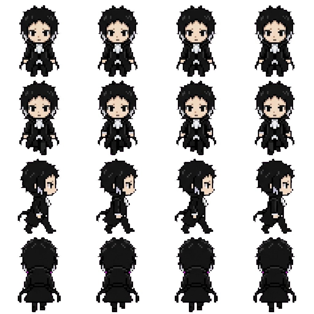 Akutagawa Ryūnosuke movement sprite