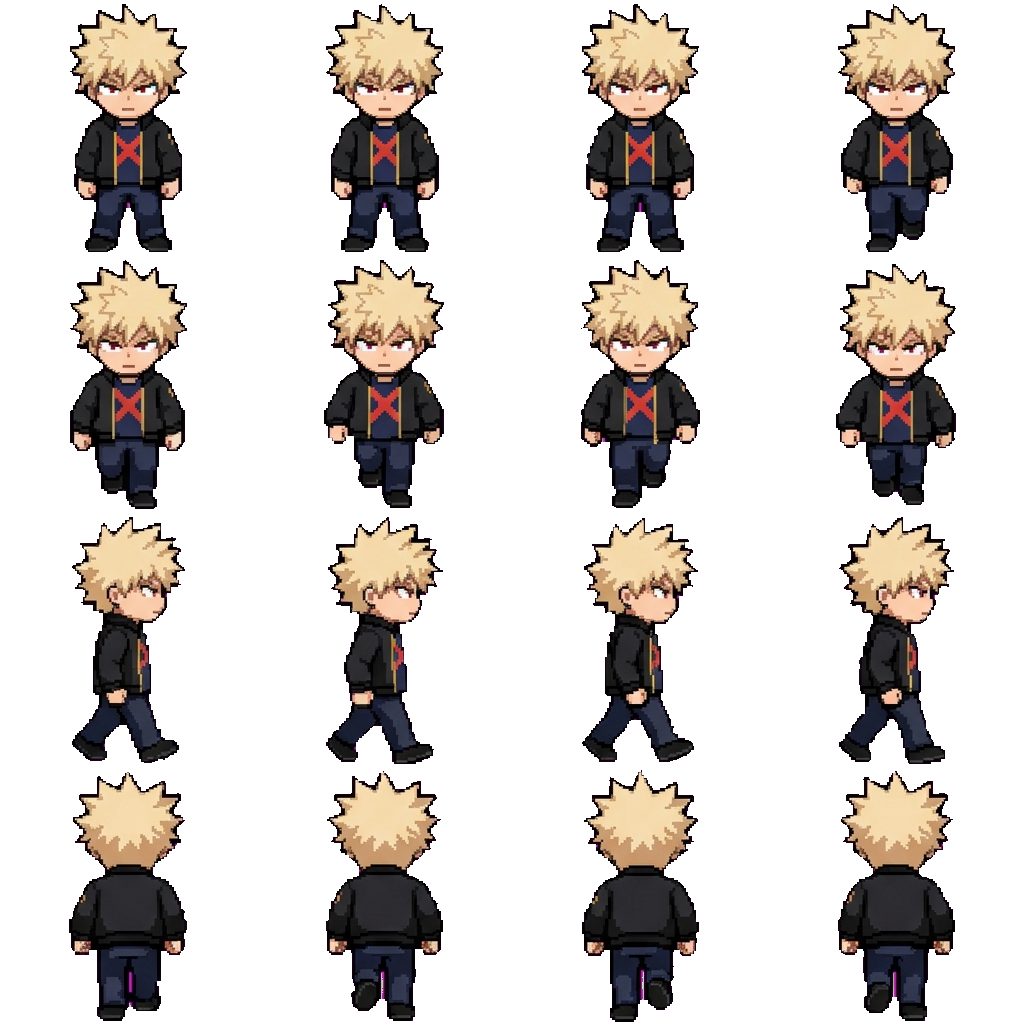 Katsuki Bakugo movement sprite