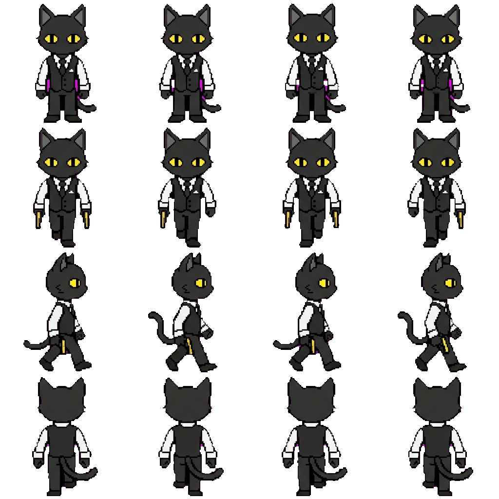 Secret agent movement sprite