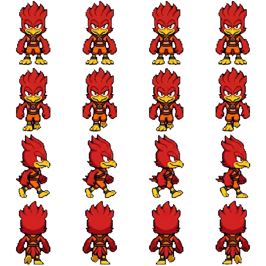 Pyrus The Bird (Phoenix) movement sprite