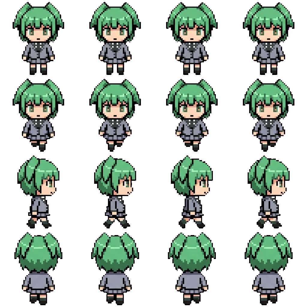 Kayano Kaede movement sprite