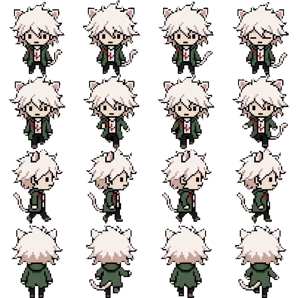 Nagito Komaeda movement sprite