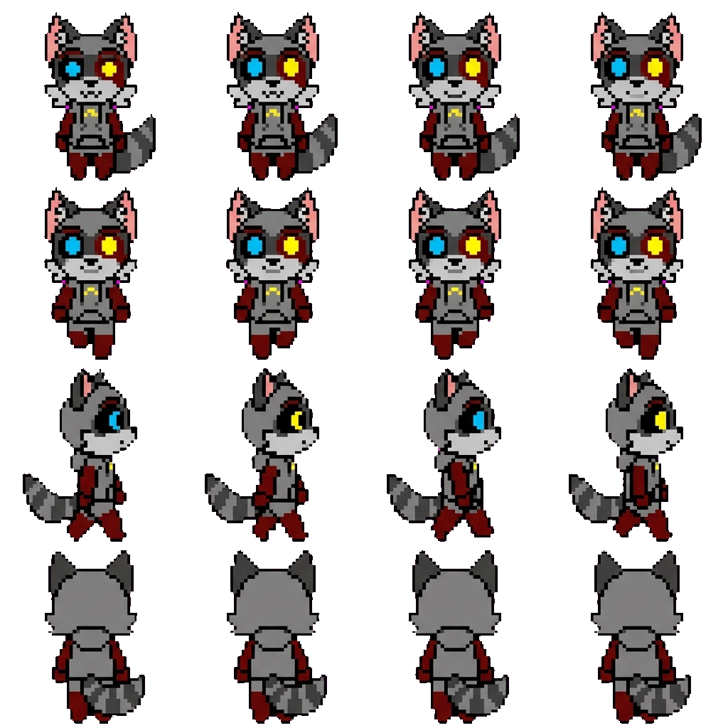 A-60Raccoon movement sprite