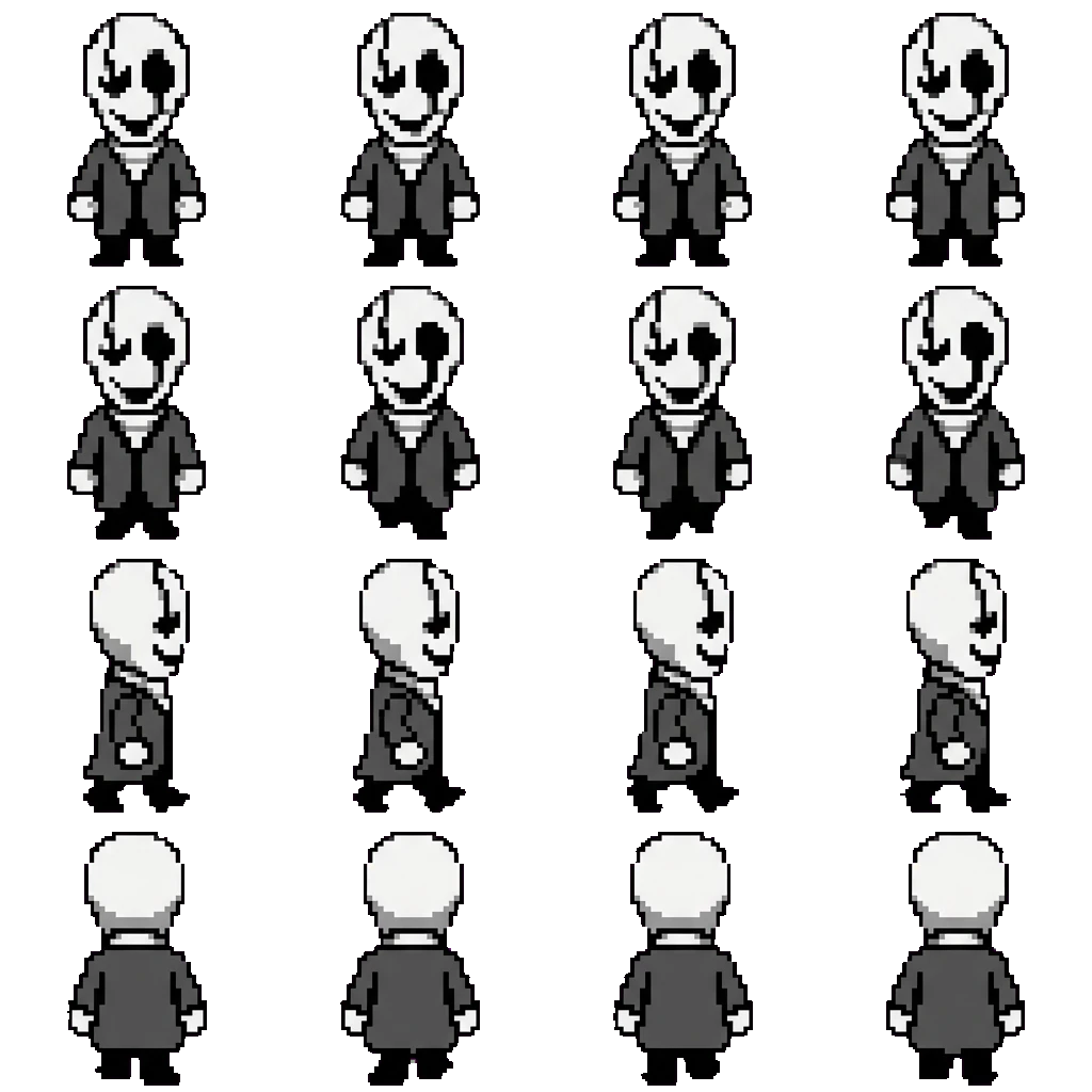 W.D Gaster movement sprite