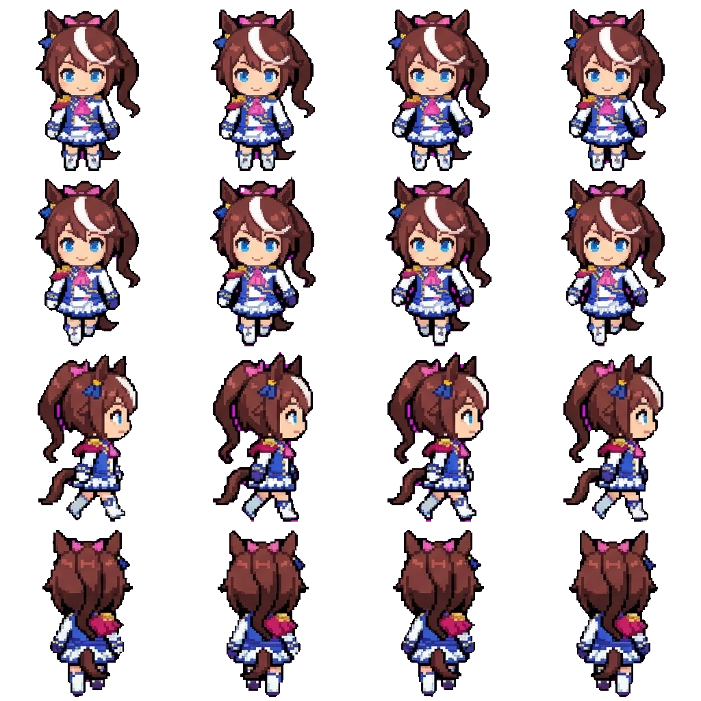 Tokai Teio movement sprite