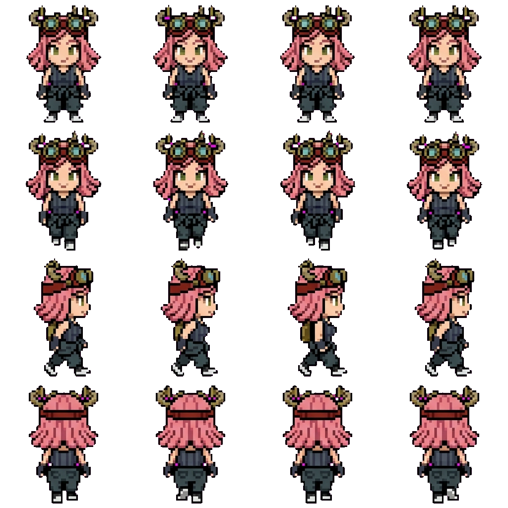 Hatsume movement sprite