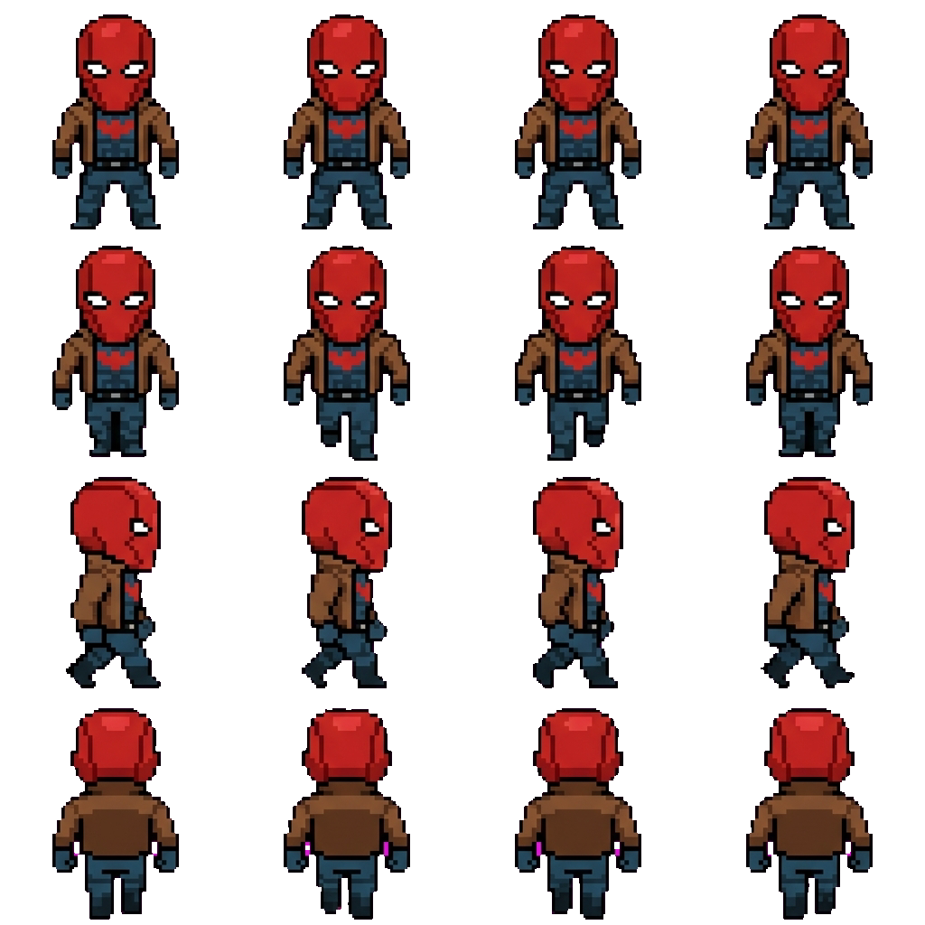 Red hood Jason todd movement sprite
