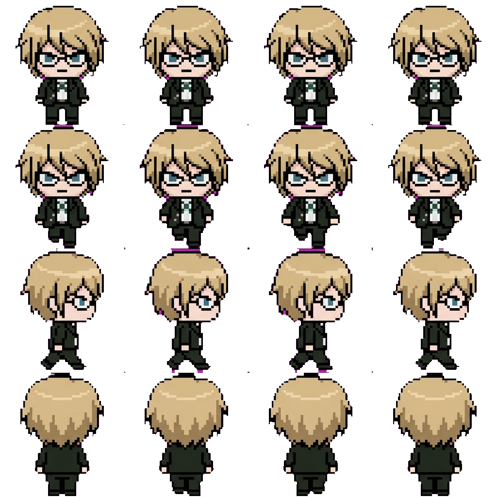 Byakuya Togami movement sprite