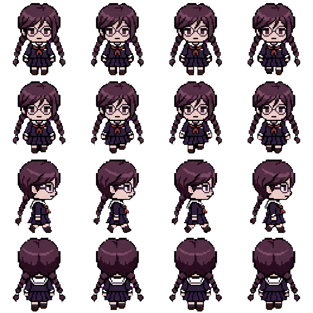 Toko Fukawa movement sprite