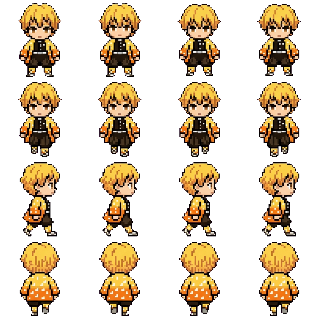 Zenitsu agatsuma movement sprite