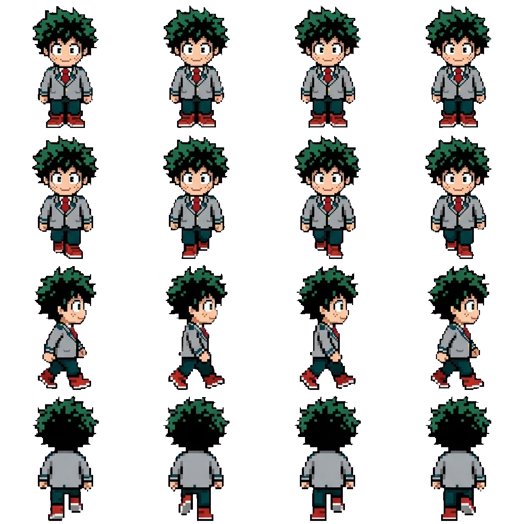 Izuku Midoriya movement sprite