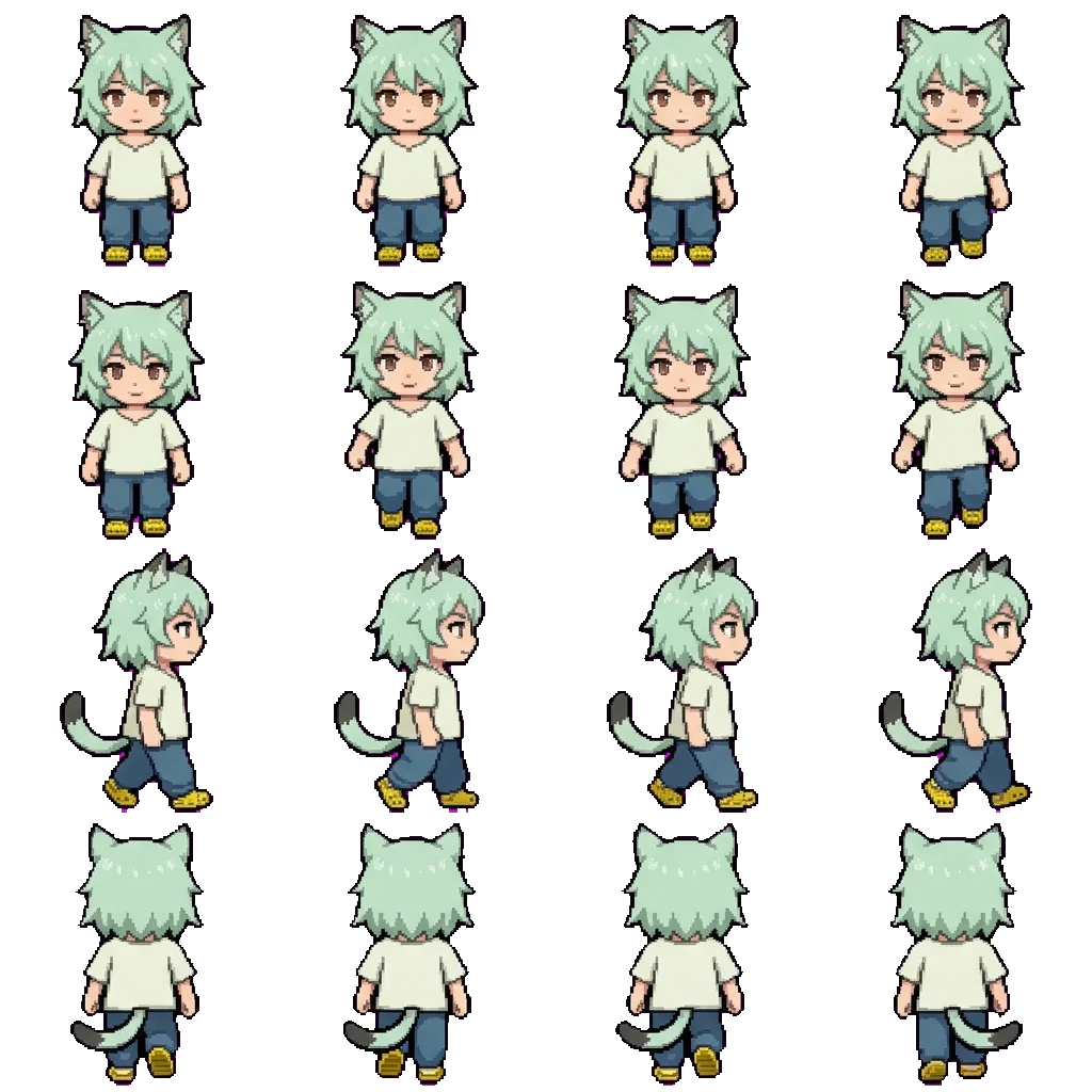 Yani Neko movement sprite
