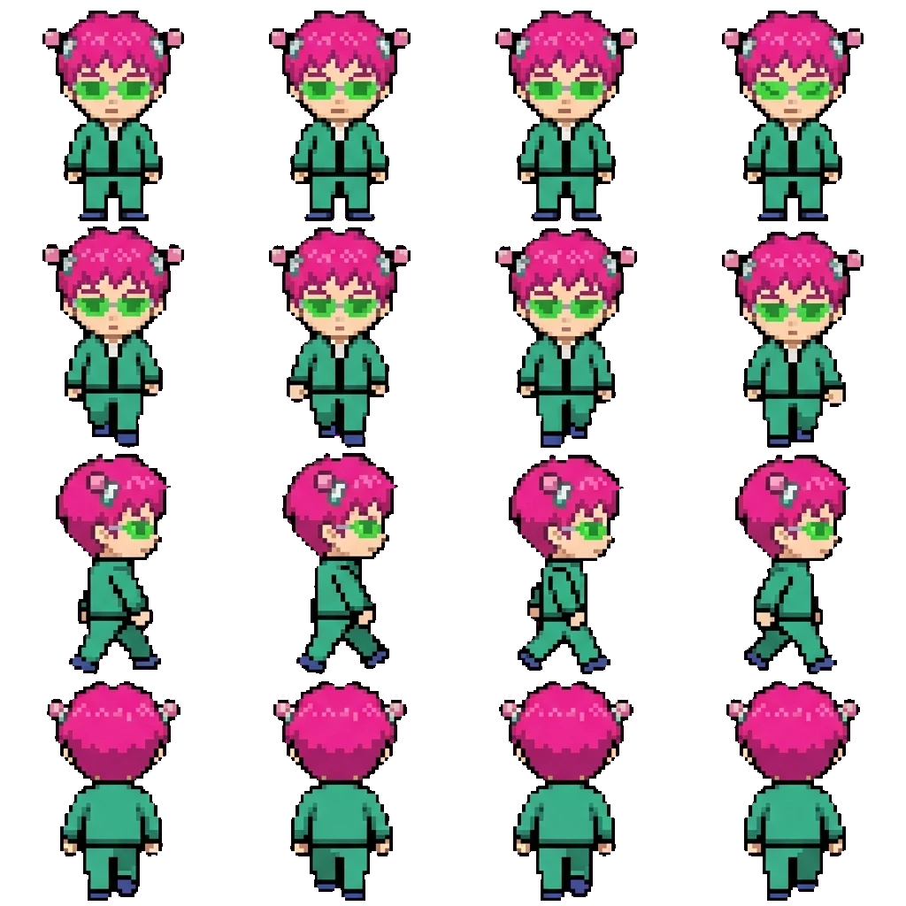 Saiki Kusuo movement sprite