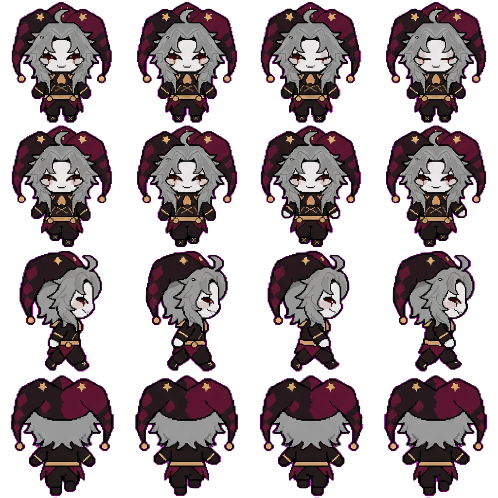Pierrot movement sprite