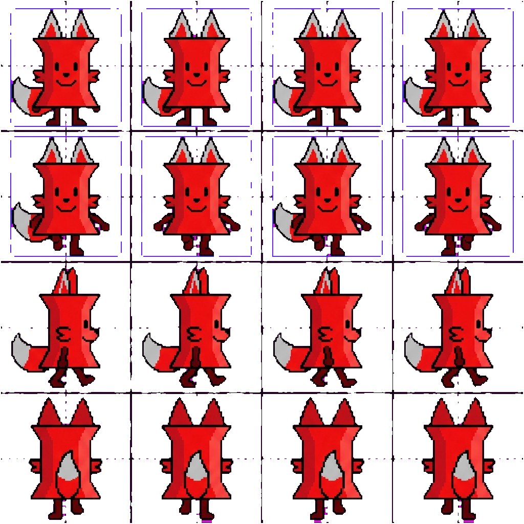 Furry pin movement sprite
