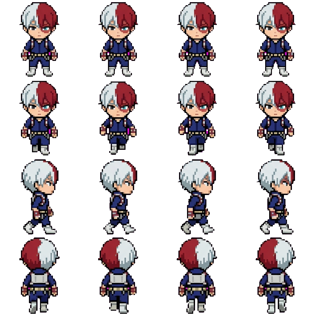 Shouto Todoroki movement sprite