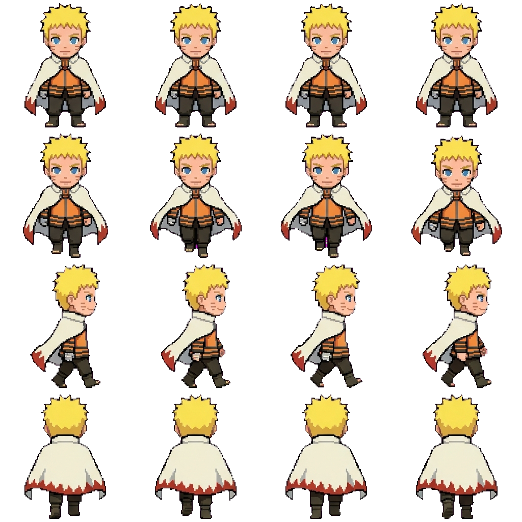 Naruto uzumaki movement sprite