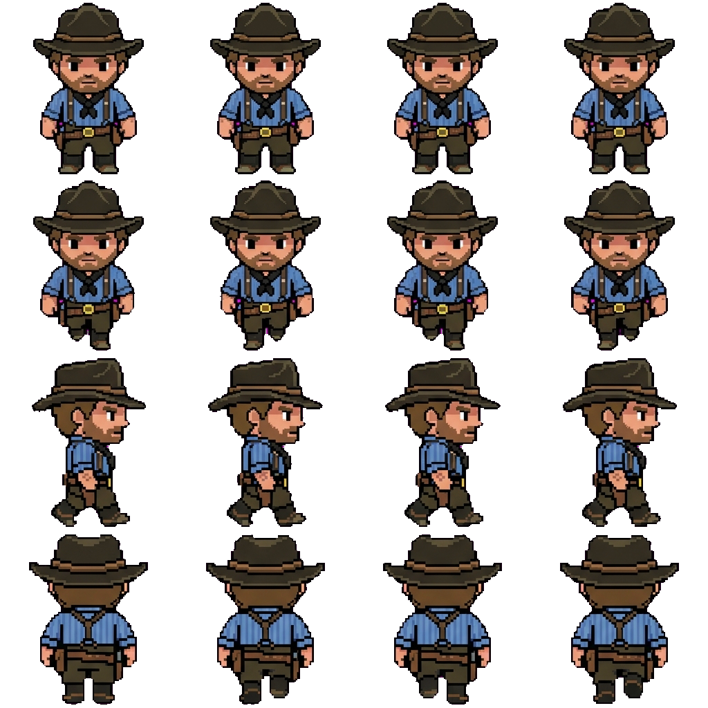 Arthur Morgan movement sprite