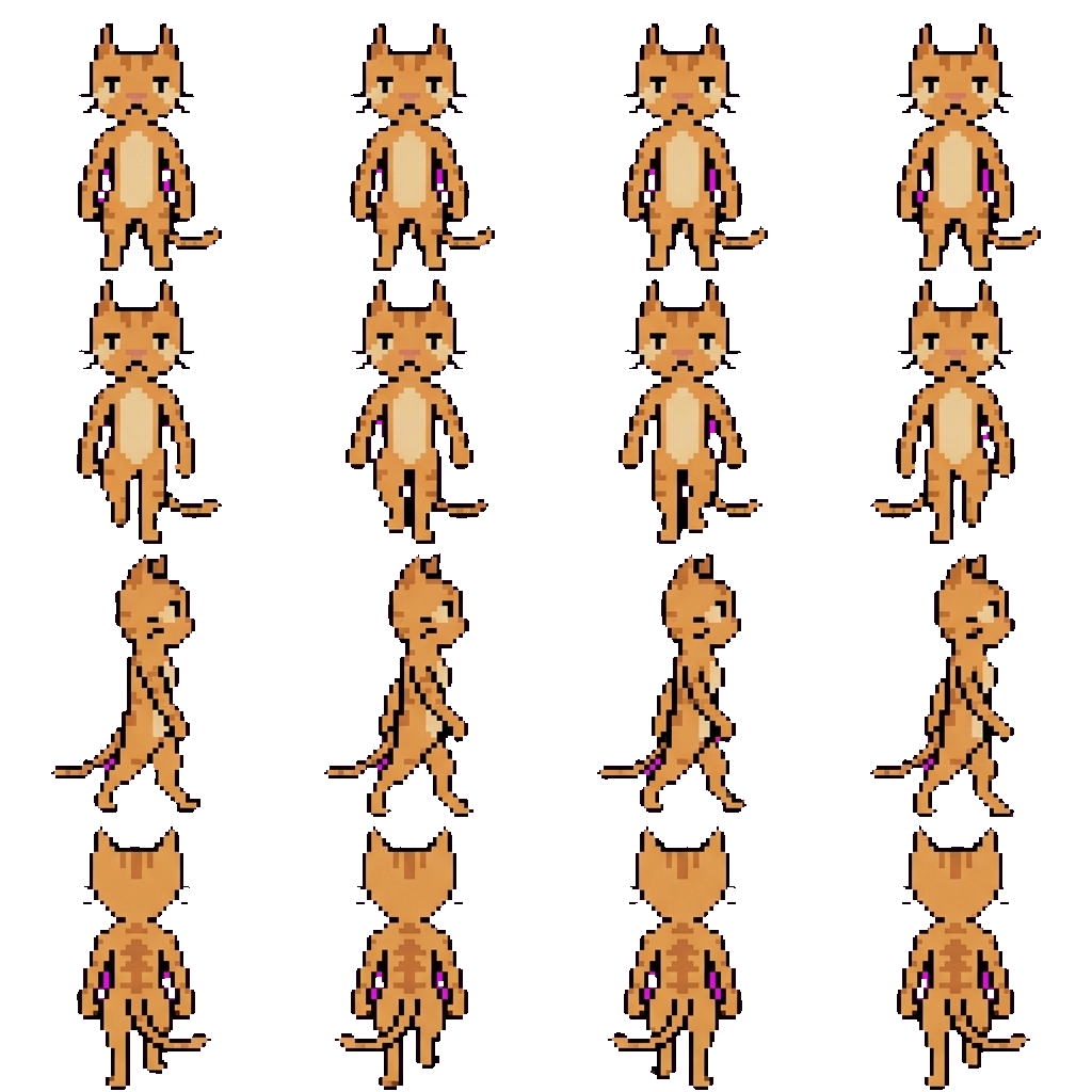 Mr. Cat movement sprite