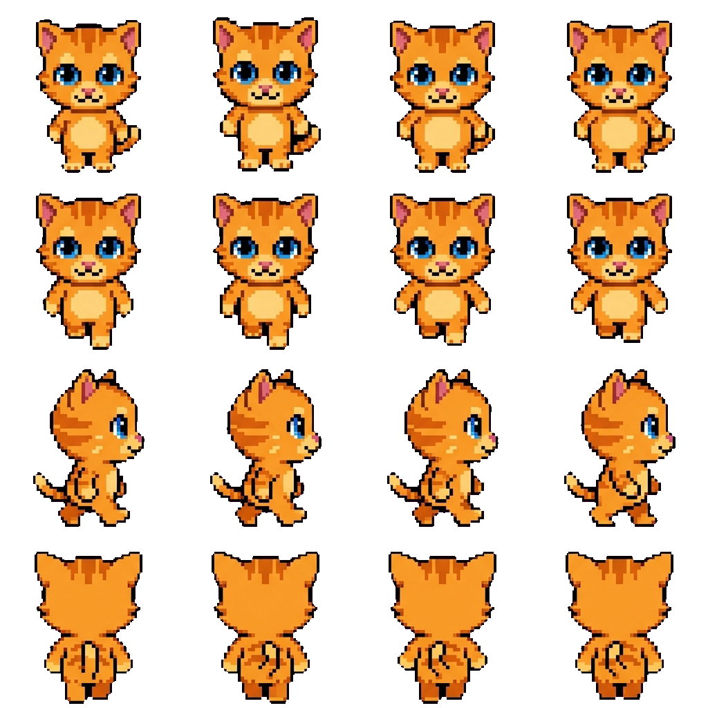 Talking ginger movement sprite