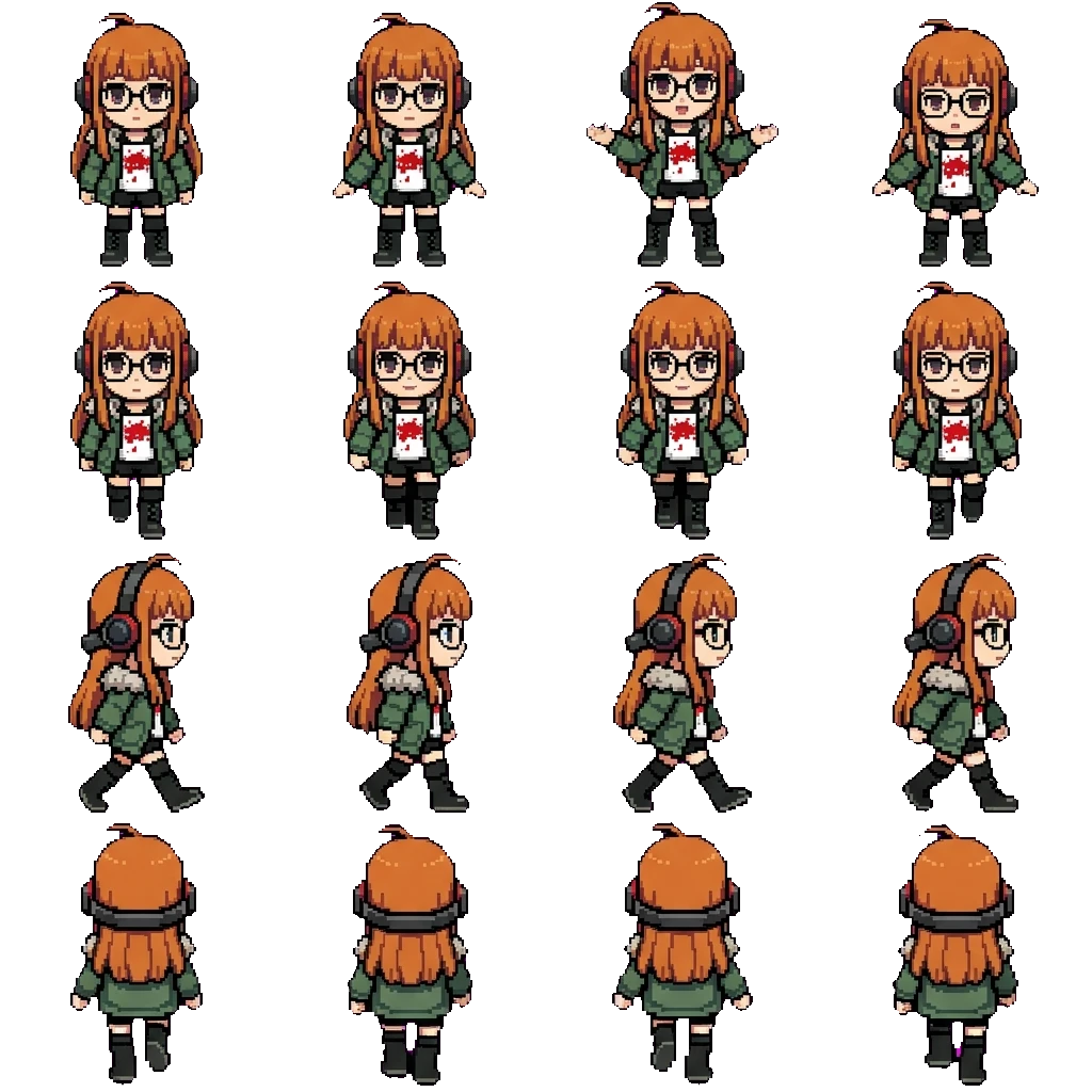 Futaba Sakura movement sprite