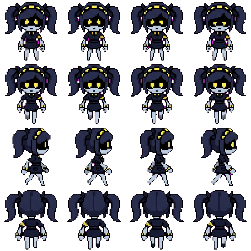 Serial designtion J movement sprite