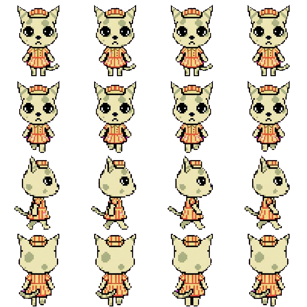 Oldschool fox head nurse movement sprite