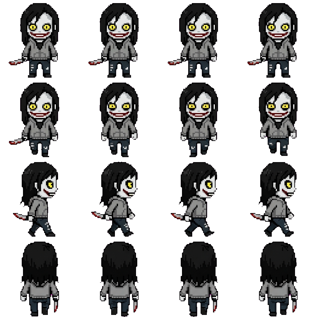 Jeff the killer movement sprite