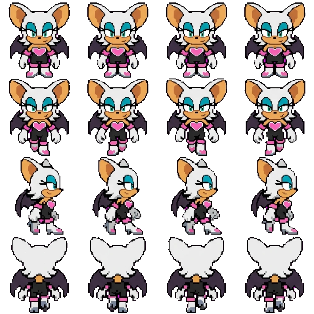 Rouge The Bat movement sprite