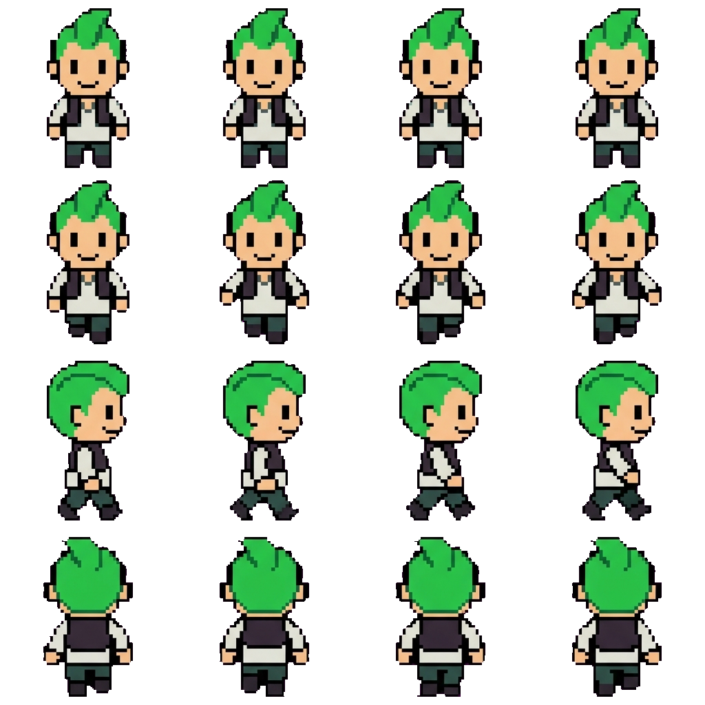绿毛 movement sprite