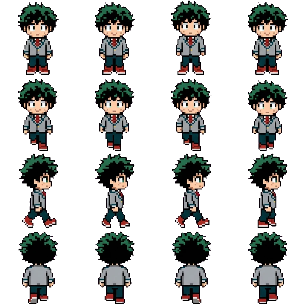 Izuku Midoriya movement sprite
