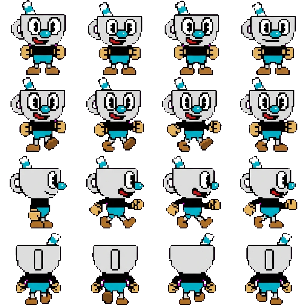 Mugman The Cup movement sprite
