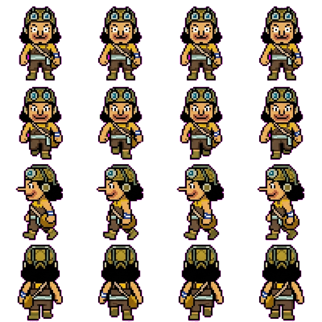 Usopp movement sprite