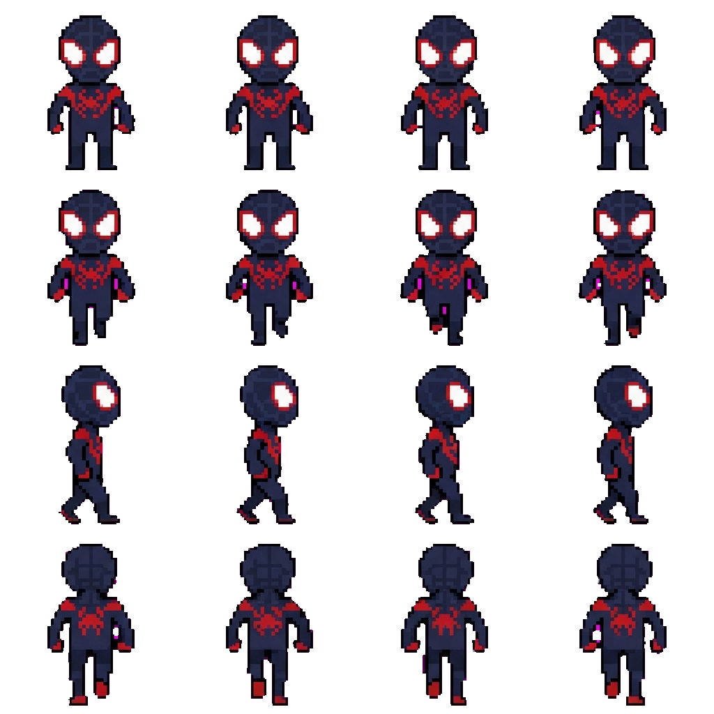 Miles Morales movement sprite