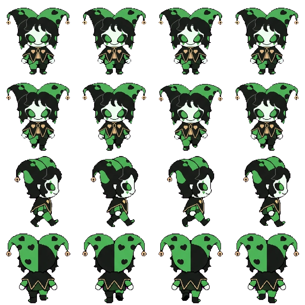 Harlequin movement sprite
