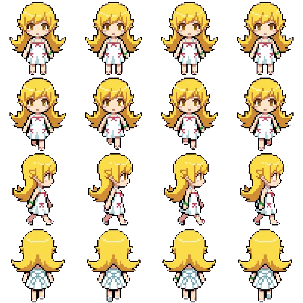 Shinobu Oshino movement sprite