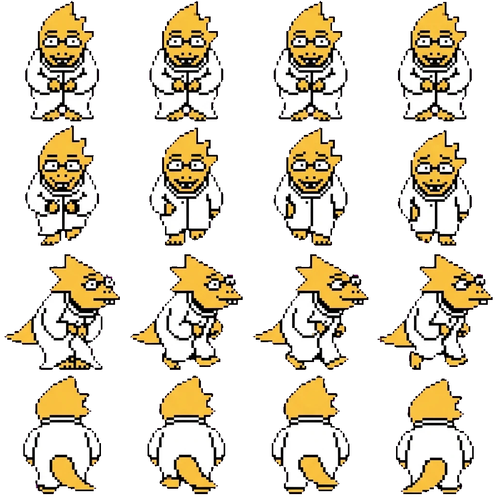 Alphys movement sprite