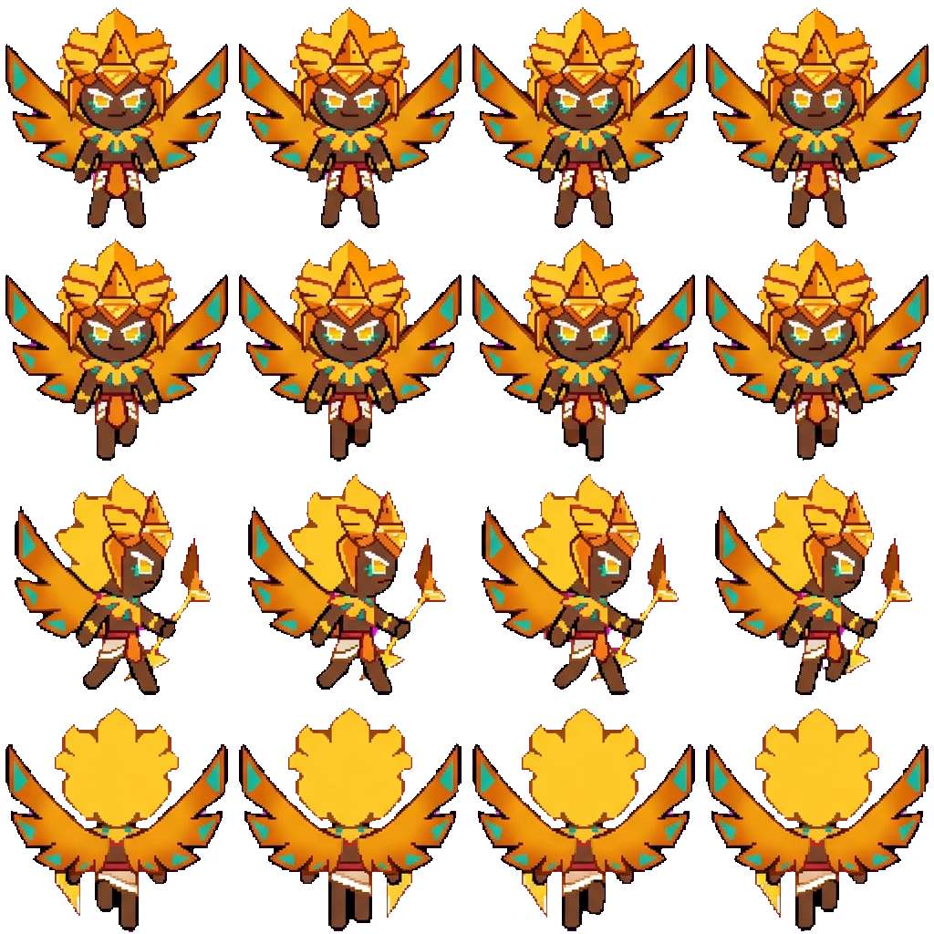 Golden cheese cookie movement sprite