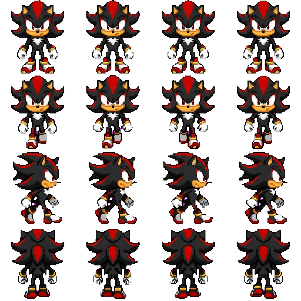 Shadow The Hedgehog movement sprite