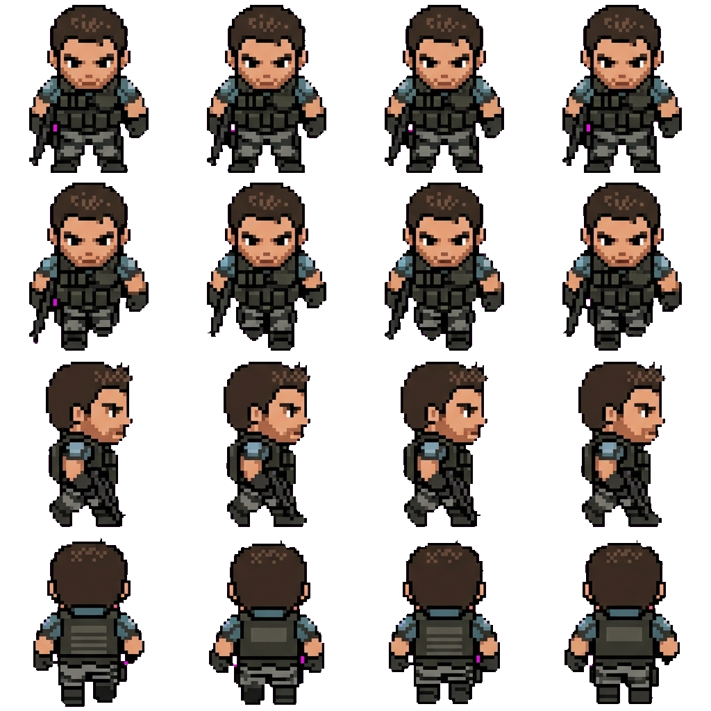 Chris Redfield movement sprite