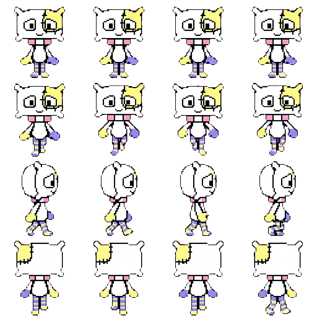 Patchy movement sprite