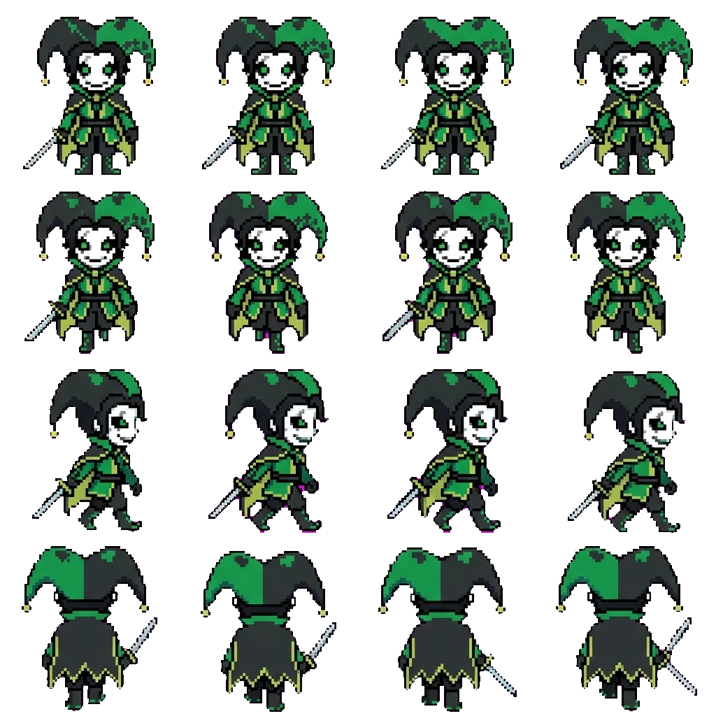 Harlequin movement sprite