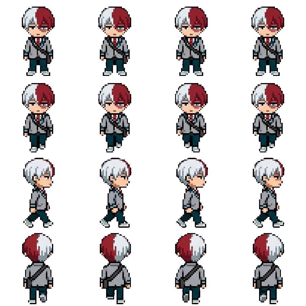 Shoto Todoroki movement sprite