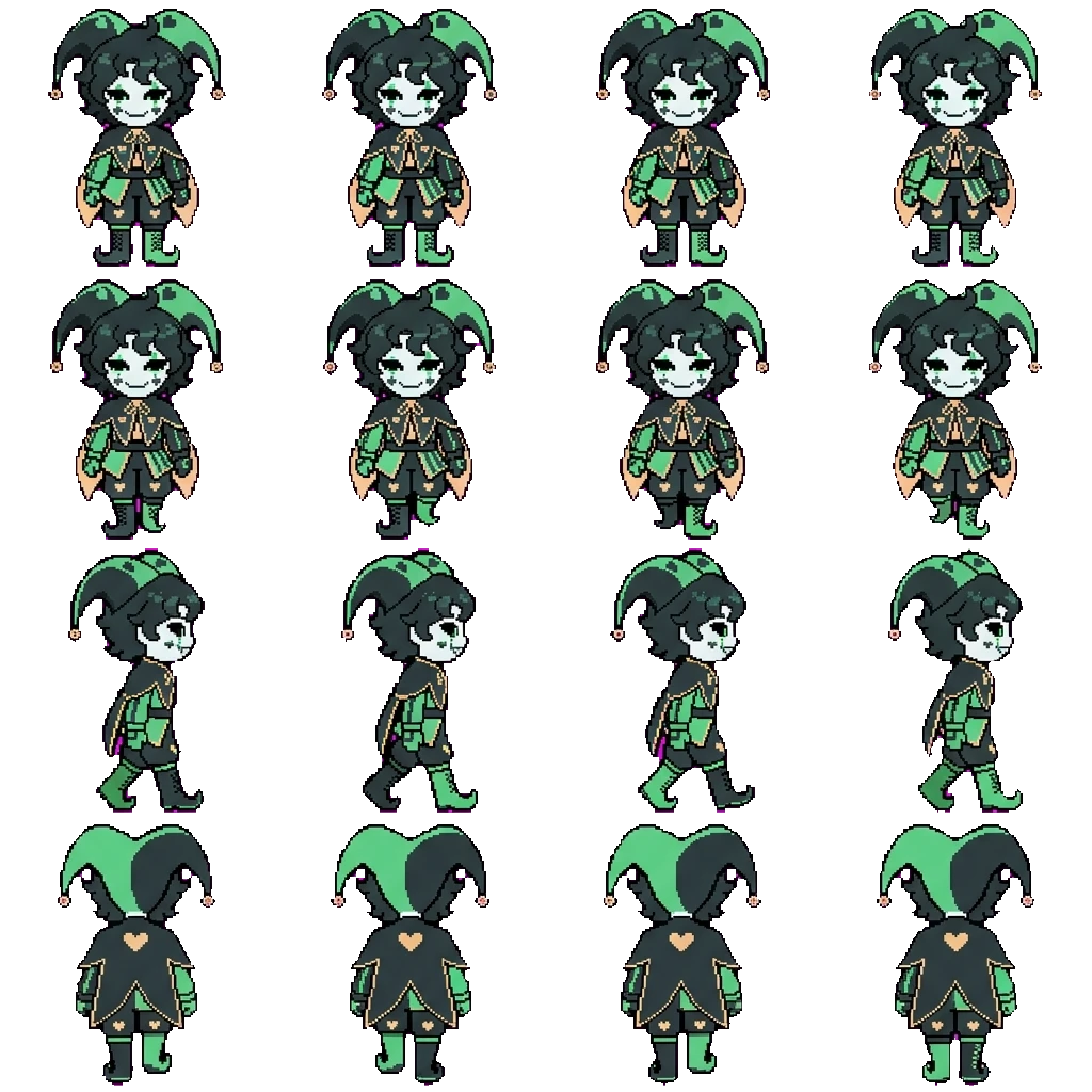 Harlequin movement sprite